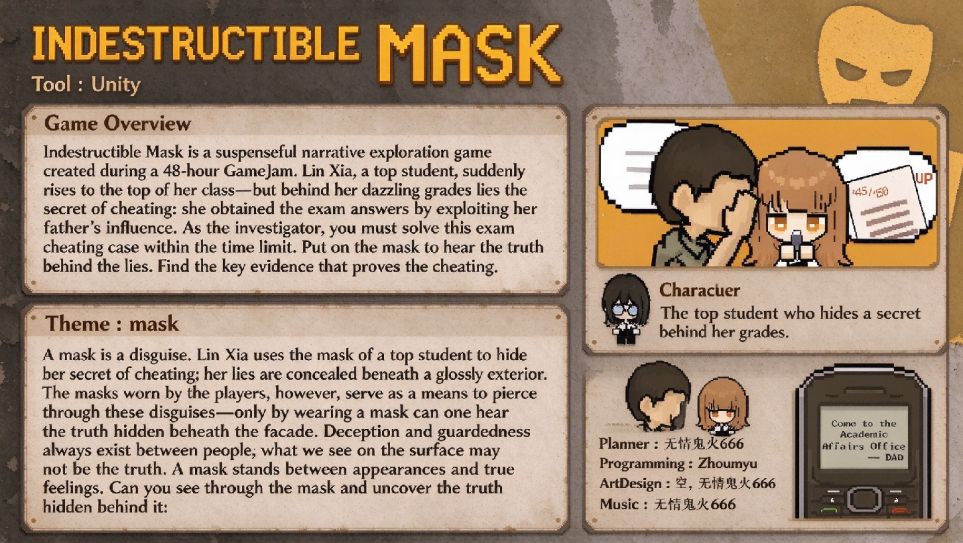 INDESTRUCTIBLE MASK Game Overview
